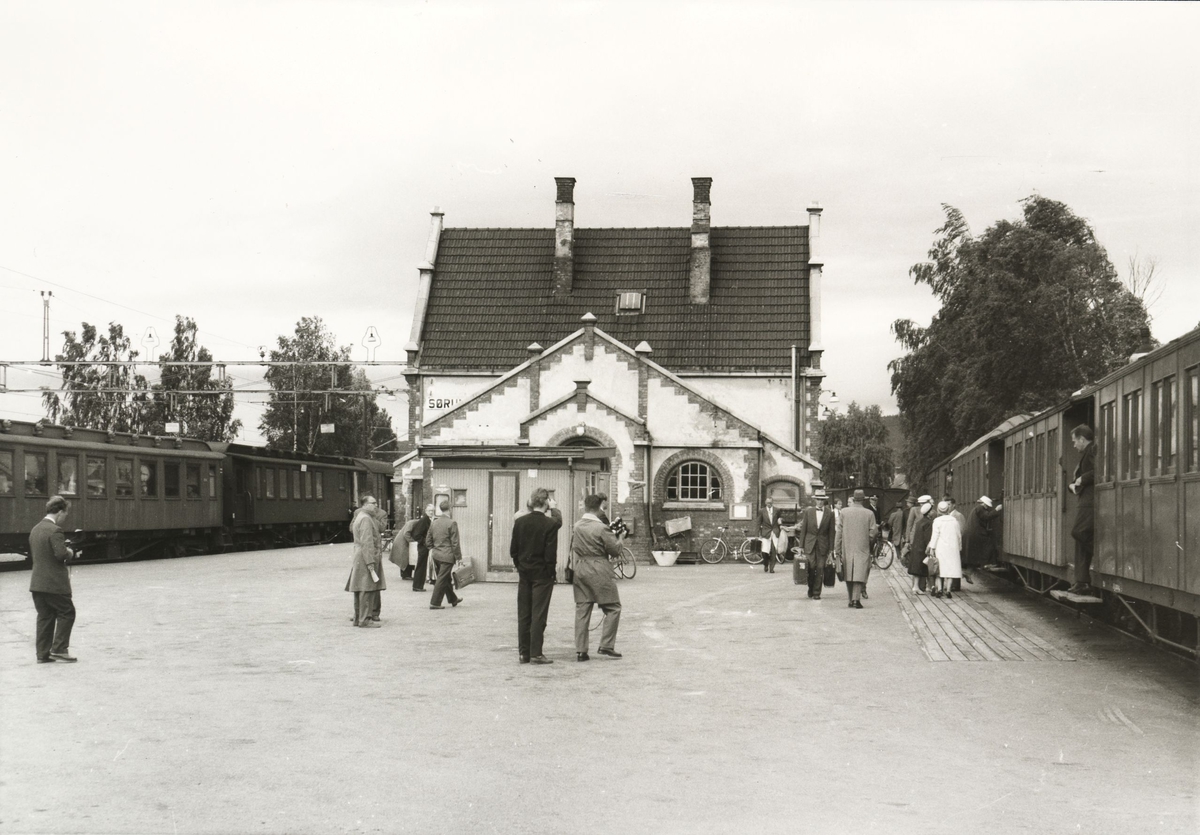 Togbytte på Søumsand stasjon