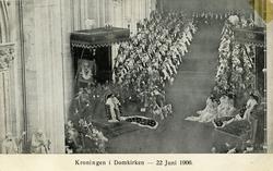 Fra Kroningsreisen i 1906..Kroningen i Domkirken.
