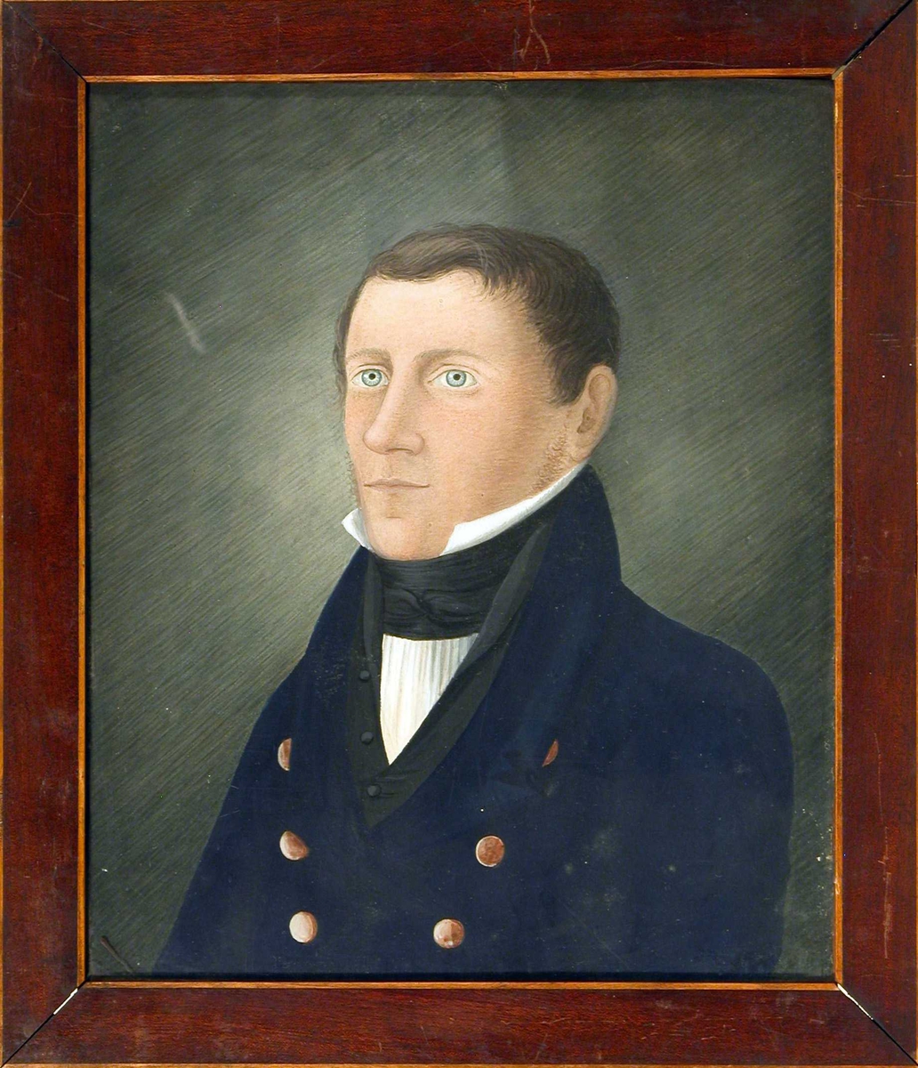 Malt portrett av skipsfører/kaptein Joseph Carr.