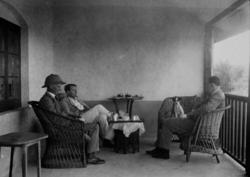 Fra verandaen på bestyrerboligen til selskapet URCEL i Ugand