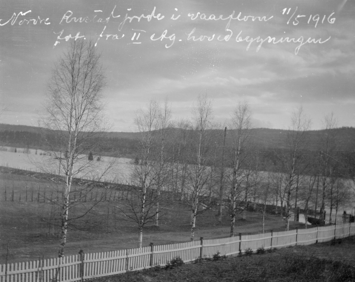 Nordre Rustad, vårflom 1916