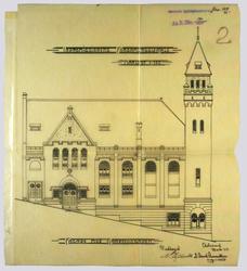Indremissionens forsamlingslokale [Arbeidstegning]