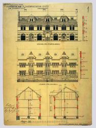 Nybygning for N. Ingebrigtsens enke, Aalesund [Arbeidstegnin