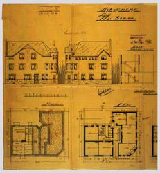 Hr. Siems tomt i Kongens gade [Arbeidstegning]