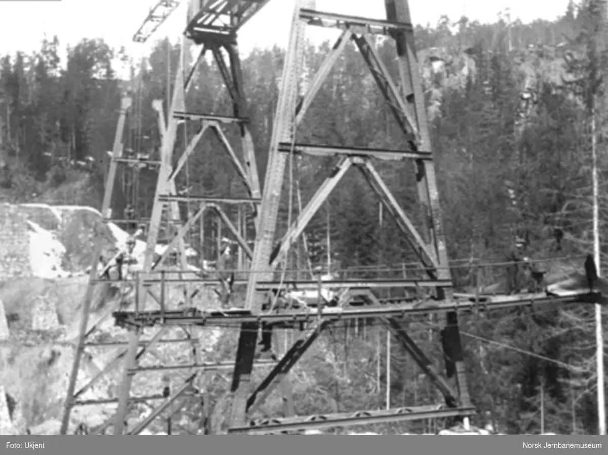 Tjerndalen viadukt; fra byggingen