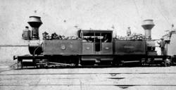 Damplokomotiv av type Fairlie tilhørende en gruvebane i Mexi