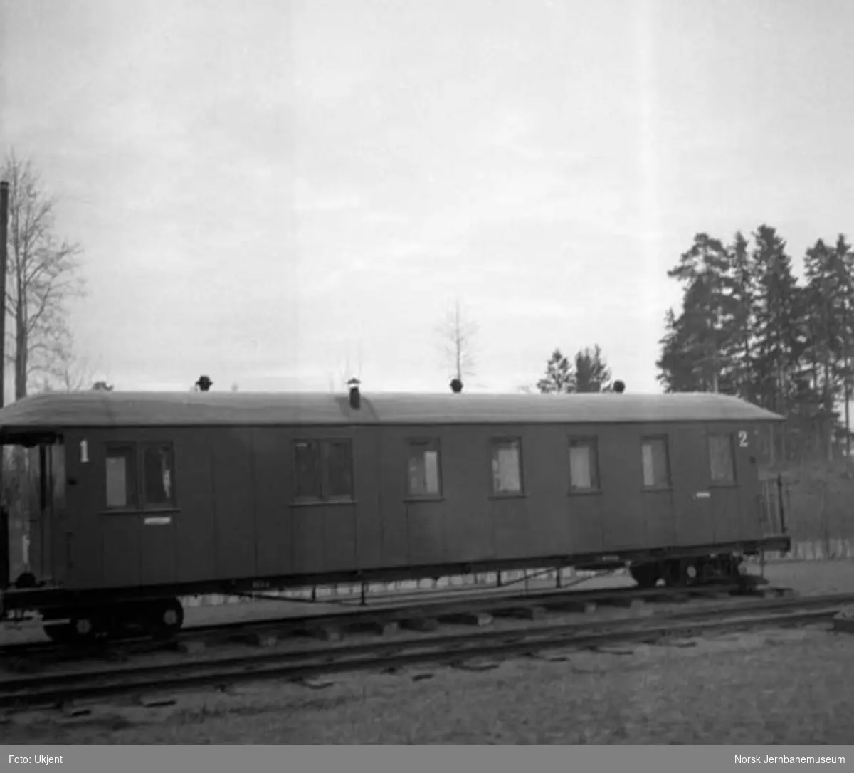 Aurskog-Hølandbanens personvogn BCo 4 på museet