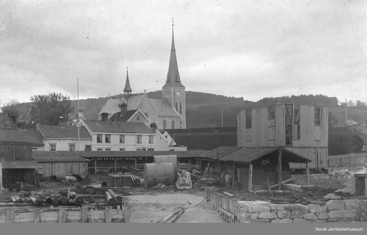 Utsikt fra jernbanen ved Skansen