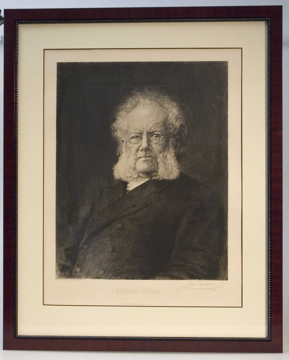 Brystportrett av Henrik Ibsen.