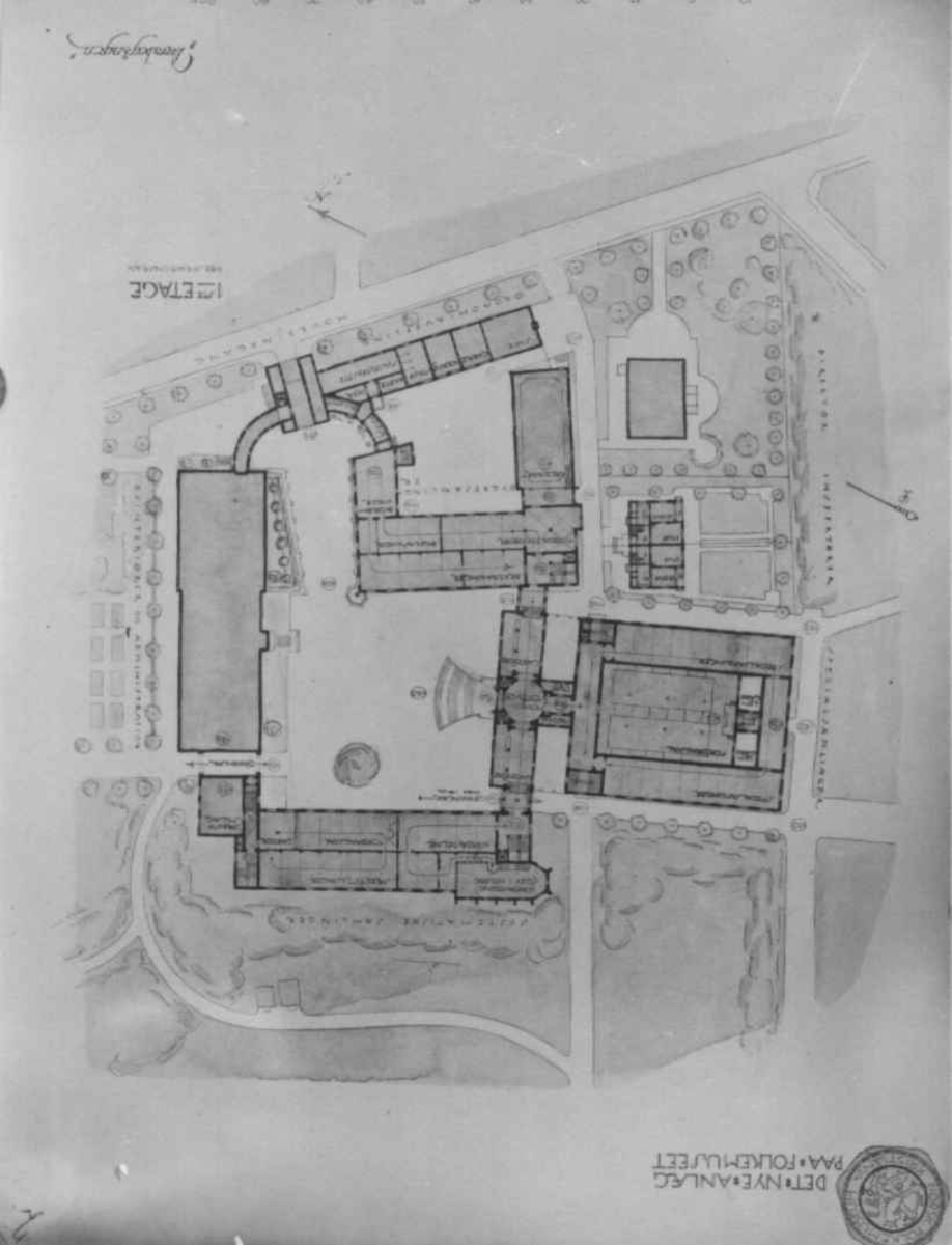 Plan over første etasje fra arkitektene Bjercke og Eliassen.