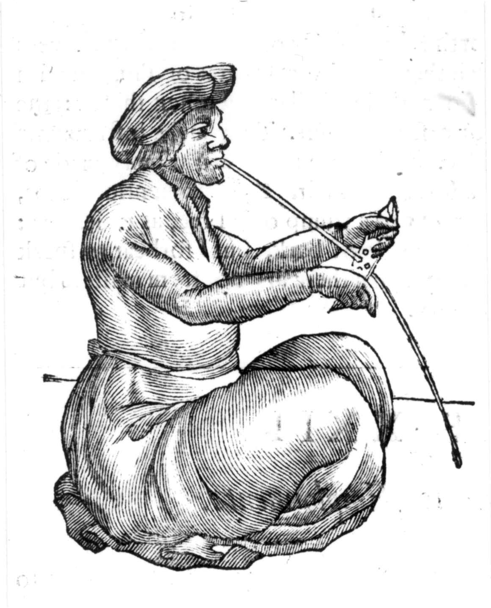 Same som trekker tinntråd. Illustrasjon fra Scheffer: History of Lapland. 1674.
