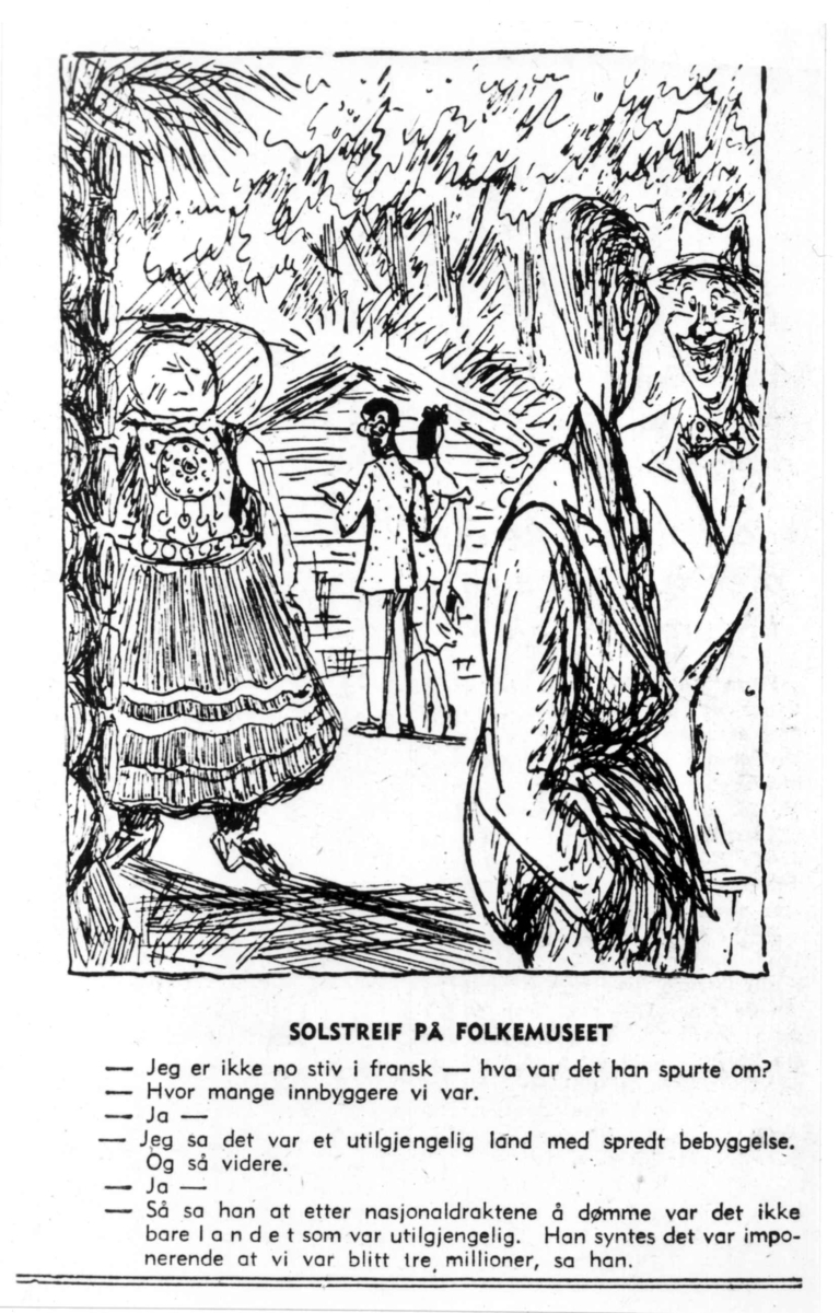 Vitsetegning fra Hammarlund i Dagbladet, antakelig fra 1956. - Norsk