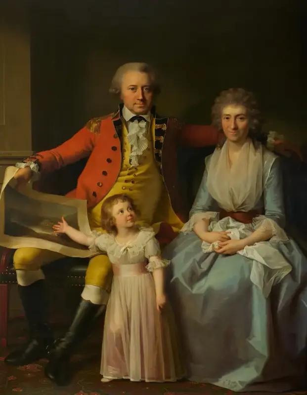 Portrett av familien Anker malt av Jens Juel