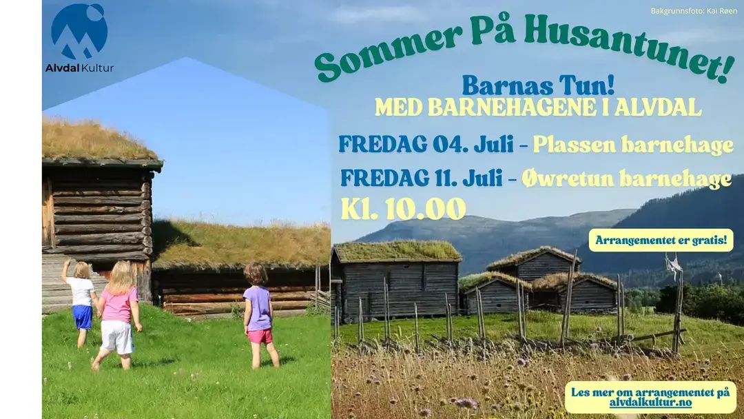 Plakat Husantunet 4. juli og 11. juli
